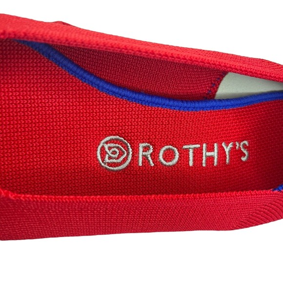 Rothy's Women's The Point Shoe Chili Red Flats - Size 9 - Near Perfect Condition - Picture 5 of 10